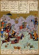Alexander defeats Darius,an allegory of Shah Tahmasp-s defeat of the Uzbeks in 1526 Ali She Nawat